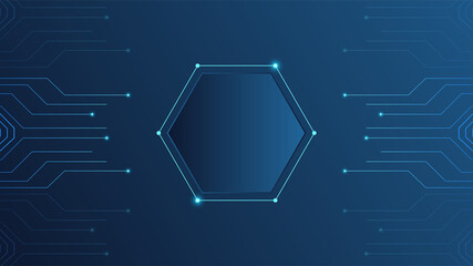 Abstract lines and dots connect background. Technology connection digital data and big data concept.