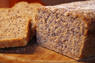 Traditional bread and slices