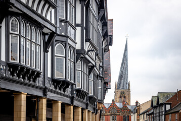 The crooked spire of the Church of St Mary and All Saints in Chesterfield