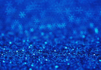 Abstract blue  background with snowflakes