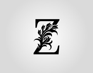Monogram Letter Z Luxury Logo Icon, Vintage Deco Z Letter Vector Design.