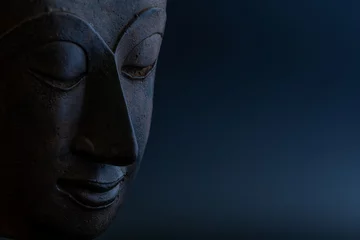 Deurstickers .gezicht van een lachende boeddha © AnneGM