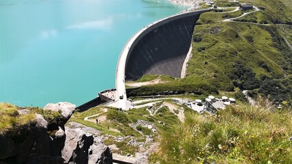 Kaprun - View of the dam - obrazy, fototapety, plakaty