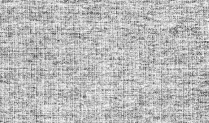 Vector fabric texture. Distressed texture of weaving fabric. Grunge background. Abstract halftone vector illustration. Overlay to create interesting effect and depth. Black isolated on white. EPS10.