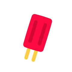 Double popsicle icon. Clipart image isolated on white background.