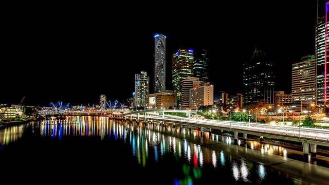Brisbane CBD at night