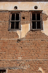 brick wall broken in Background