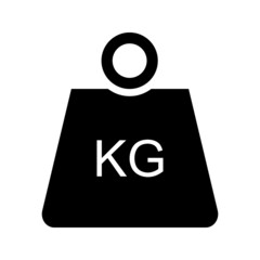 Kilogram icon. Weight unit icon. Kg icon, on white background.