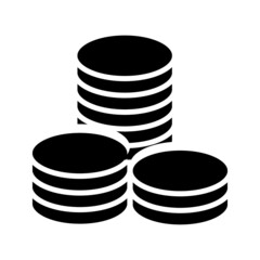 Coins stack vector illustration. Money stacked coins icon in flat style. eps 10