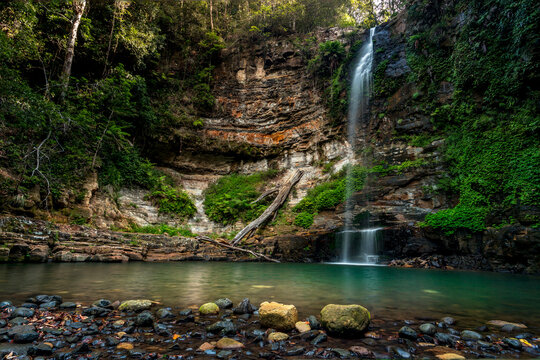 Beautiful Clover Falls and it's stony waterhole pool