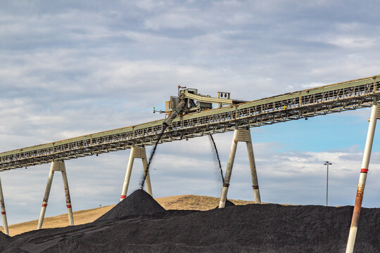 Coal Mine conveyor and stockpile
