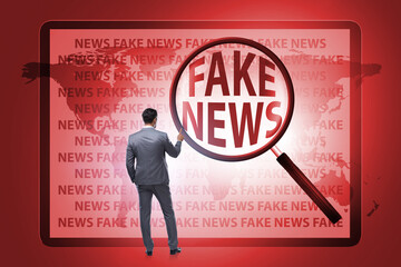 Fake news concept in information manipulation concept