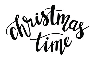 Christmas time hand lettering. Winter season quotes and phrases for cards, banners, posters, mug, scrapbooking, pillow case, phone cases and clothes design. 