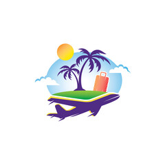 Travel agency tourism concept logo design
