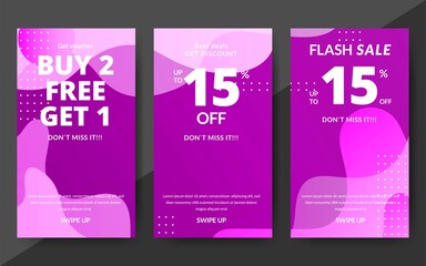 Flash sale discount banner template promotion, end of season special offer banner, template design for media promotions and social media promo, vector illustration.