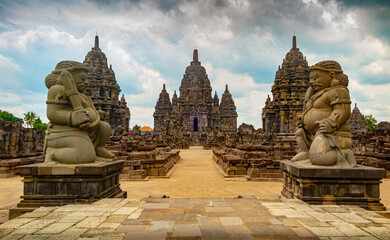 Fototapeta premium Prambanan Hindu Temple in Yogyakarta, Java, Indonesia