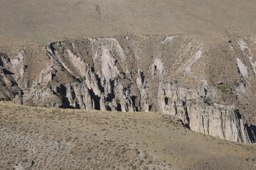 Shirvan Canyon in Ardabil, Iran. Shirvan Canyon was formed by lavas that eructate from Mount Savalan.