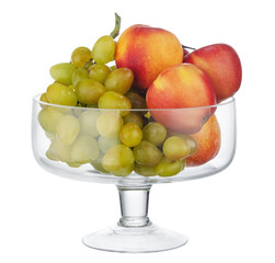 Glass fruit bowl / storage container isolated on white