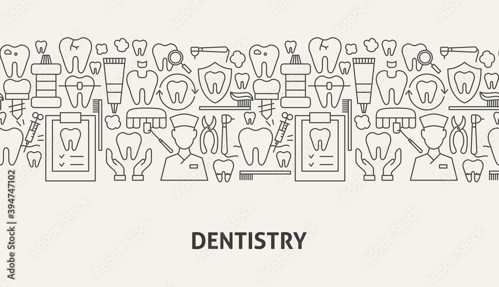 Sticker Dentistry Banner Concept