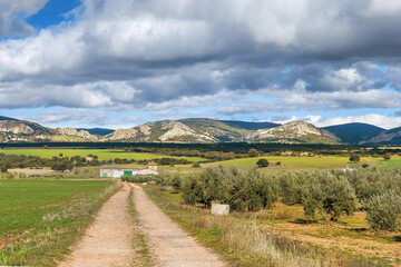 Landscape in province of Albacete, Spain