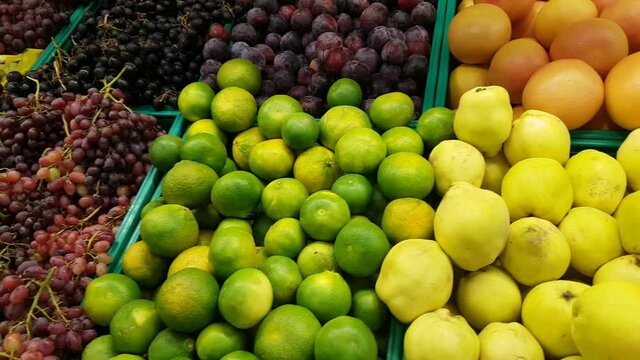 Fresh fruits for sale in a market