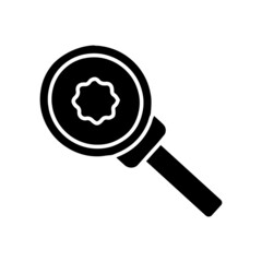 magnifying glass cancer research glyph icon