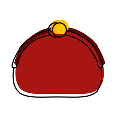 Isolated wallet online digital marketing colorful icon in white background- Vector