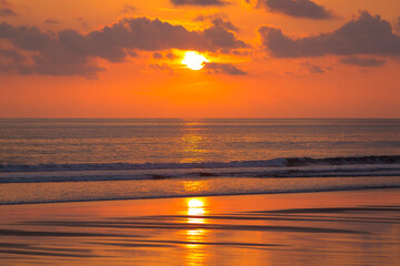 Sunset on the beach of Matapalo in Costa Rica