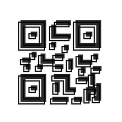 Isolated qr scan online digital marketing colorful icon in white background- Vector