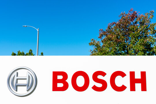 Bosch logo, sign at Research and Technology Center in Silicon Valley, high-tech hub of San Francisco Bay Area. - Santa Clara, CA, USA - 2019
