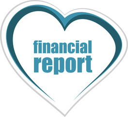 financial report words. Business concept