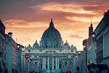 Naklejka premium San Pietro Basilica Vatican city Rome