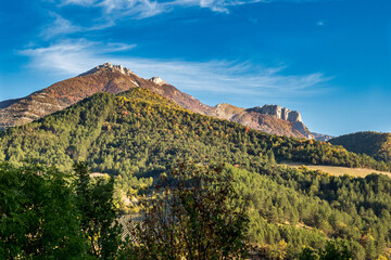 French countryside. Col de Rousset. View of the heights of the Vercors, France