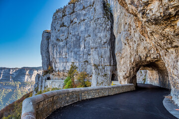 Landscape of Vercors in France - view of Combe Laval, Col del la Machine