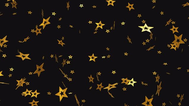 Snowfall of shining golden stars. Animation with alpha channel MOV codec png.
Mary Christmas and happy new year background animation