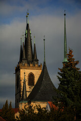 Cathedral, gothic view. Czech Republic. 