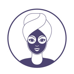 beautiful woman with a mask on her face