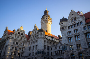 Fototapeta na wymiar New city hall in Leipzig, Germany