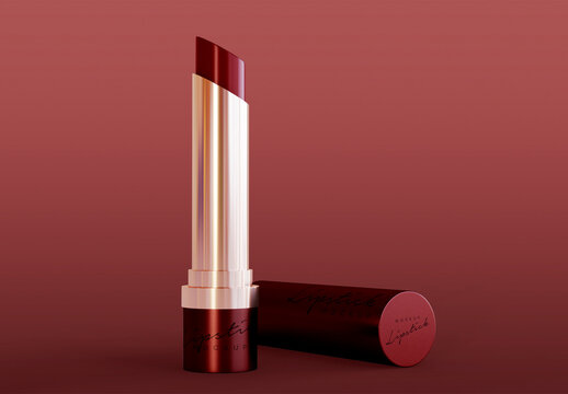 Red Lipstick Mockup