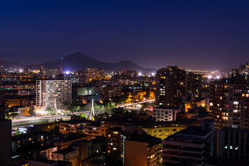 Obraz premium Santiago de Chile by Night