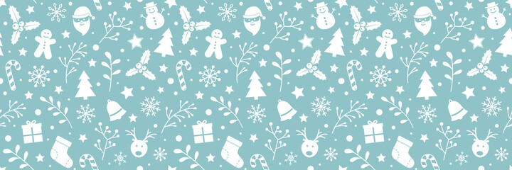 Concept of Christmas pattern. Xmas wrapping paper. Vector