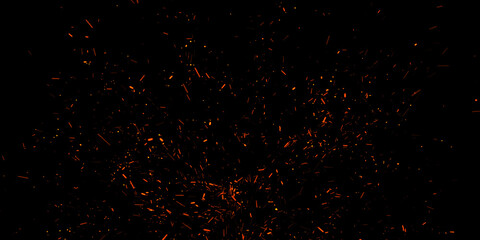 Fire Embers Stock Image In Black Background