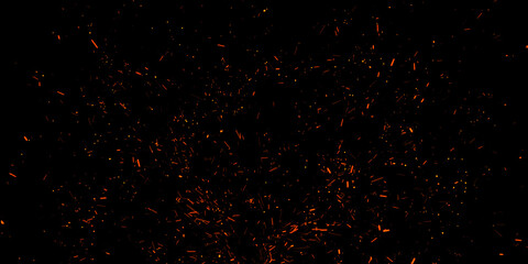 Fire Embers Stock Image In Black Background