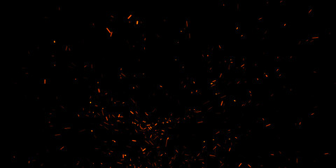 Fire Embers Stock Image In Black Background