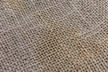 Brown canvas texture. Close-up. Background. Space for text.
