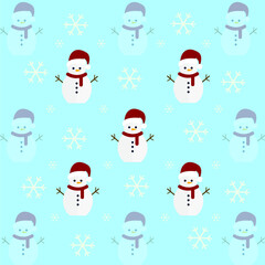 snowman, christmas, snow, holiday weekend, free time, vector illustration