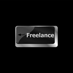 Business Concept with Enter Button on Keyboard. Freelance. Computer Keyboard Button Showing the Inscription Freelancing.
