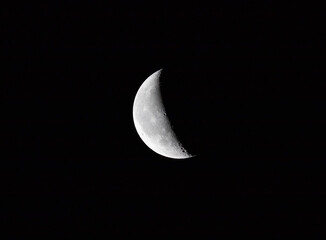 Obraz na płótnie Canvas Moon in the Black Sky