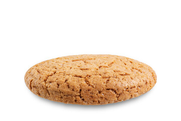 Fresh sweet healthy oatmeal cookies on a white isolated background