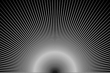 Striped colorful abstract background, Symmetric rays - vector pattern - black and white, © danlersk